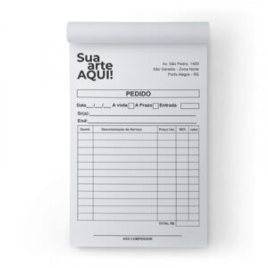 BLOCOS E TALÕES PERSONALIZADO - 50 FOLHAS - OFICIO 75G - 21 X 30 CM