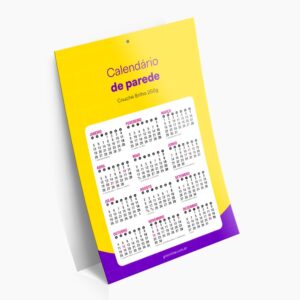 CALENDÁRIO DE PAREDE / FOLHINHA DE PAREDE